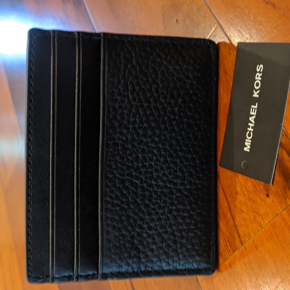 Michael Kors Pebbled Leather Cooper Tall Card Case  + Dust Bag  Nwt ❤️ - Picture 4 of 6